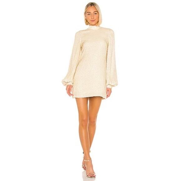 ALEXIS  Alyna Cream Sequin mini party Dress in size M - Picture 1 of 15